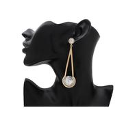 Orecchini Lunghi Eleganti E Fatti A Mano Per Donne In Oro Metallo Bling Gioielli