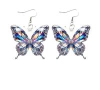 Orecchini Lunghi Strass Neri Personalized Peach Heart Earrings And Sparkling Silver Earrings (White, One Size)