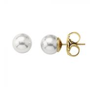 Orecchini Majorica Perla Bianca 10 Mm Argento Dorato Donna 00326.01.1.000