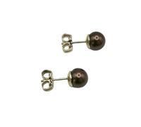 Orecchini Majorica Perle 7 Mm Argento Cioccolato 00324.22.1.000
