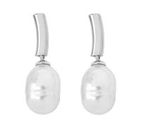 Orecchini Majorica Perle Colore Bianco Barocca Argento 09287.01.2.E00.000.1
