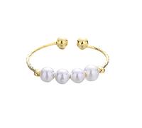 Orecchini Maschio After Of Small Pearl Open Ring Versione giapponese e coreana Design semplice Personalità Cool and Sweet Food Finger Ring Femmina Orecchini Gancio (g-GD2, A)
