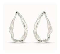Orecchini maxi a maglie placcati argento Sterling