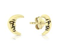 Orecchini Mezza Luna - Orecchini Donna Argento 925 Placcati Oro 24K - Orecchini a Lobo - Orecchini Oro Donna