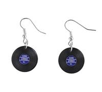 Orecchini Miniblings A Pendente In Vinile LP Blu DJ Musica