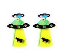 orecchini Miniblings UFO trafitto orecchini Weltall spaziale Alien Invasion Cow Larghezza - gioielli moda in argento a mano I orecchini orecchini