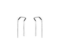 Orecchini Minimalisti a Doppio Piercing Per Donne e Ragazze e Uomini S925 In Argento Sterling Con Perno Di Sicurezza a 2 Fori a Lobo Piegato Alla Moda Ipoallergenici Leggeri