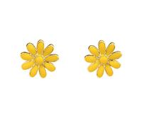 Orecchini minimalisti per bordi da fiore da margherita per donne stalloni floreali bianchi gialli orecchini chic per piercing gioielli per madre per madre figlia