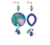 Orecchini Mix & Match The Circle Piccolo Vaso Fiori Blu