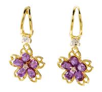 Orecchini Moda Donna Versatile Multi Colore Petali Intarsiati Orecchio Clip Orecchini Stella Orecchini (A, Taglia Unica)