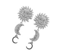 Orecchini moderni a forma di sole, luna, geometrici, in lega, per abiti quotidiani e gite in spiaggia, orecchini ispirati hippie, Misura unica, come descritto, come descritto