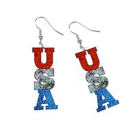 Orecchini moderni Heart Star Stripe Acrilico Comodi Accessori Di Moda Per Le Orecchie Sensibili Di Orecchini Acrilici Per Le Donne, Taglia unica, come descritto