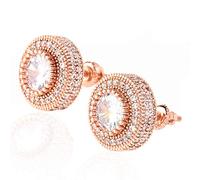 Orecchini moissaniti in oro in oro 14K, orecchini in stile hip-hop, perfetti per celebrare le pietre miliari o gli amanti della moda urbana, il regalo di papà