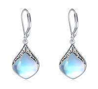 Orecchini Moonstone Filigrana d'argento Sterlina Pietra di Luna Celtica Irlandese a Goccia Orecchini Pendenti Gioielli Regali per le Donne