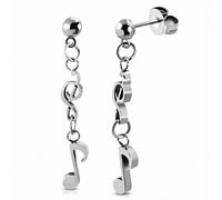 Orecchini Musicali a Forma Di Goccia Di Note Di Chiave di Violino Tripla IN A