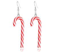 Orecchini natalizi da donna, graziosi omino di pan di zenzero, elfo, cerbiatto, in acrilico, alla moda, con albero di Natale, gatto, dinosauro, divertenti bomboniere per feste, accessori decorativi (2