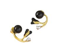 Orecchini natalizi dal temperamento delicato ed elegante, con strass, orchidee a campana e due paia di orecchini dal design esclusivo per le donne, 1pairs, Metallo, No