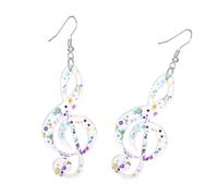 Orecchini neri leggeri Gli unici Note Colorate Orecchini Personalità Gioielli Per Concerti E Abbigliamento Casual Leggero Orecchini Di Moda Presentare, Taglia unica, come descritto