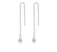 Orecchini Nodo Celtico - Orecchini Pendenti Donna Argento 925 - Orecchini Lunghi Donna a Catena - Lunghezza 74 mm