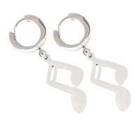 Orecchini Nota Musicale 1 Paio in Lega Argento per Uomo | Stile Chic e Cool, Decorazione per Festa e Festival, Accessorio Fashion Unico che Valorizza Gusto Personale