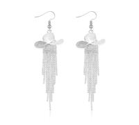 Orecchini occidentali da donna in argento con strass, orecchini da cowboy, abbigliamento da concerto, accessori pendenti per donne, Metallo