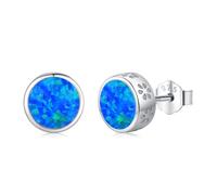 Orecchini opale in argento sterling 925, 8,5 mm, piccoli fiori, opale, idea regalo per donna, Klein, Argento sterling, Nessuna pietra preziosa