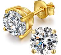 Orecchini Or Diamanti Uomo Donna Argento 925 Diamante Orecchino Uomo Donna Zirconi Argento 18K Oro Orecchini