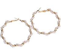 Orecchini Orecchini a Bottone binaurali da Donna Twist Popular Elegant Present Gold Convenient And Practical