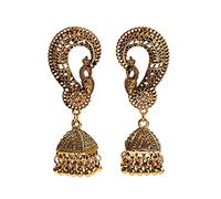 Orecchini, orecchini a perno - Orecchini zingari cavi di pavone antichi vintage per donne boho afghan campane indiane