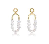 orecchini， Orecchini pendenti con perle, delicati gioielli regalo in argento sterling S925 ipoallergenico, semplici ed eleganti for le donne