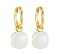 Orecchini, orecchino pendente nero zircone cubico ciondolo quadrato 11 x 27 mm per donna graduazione gioielli, Pendentif carré en zircone cubique de forme carrée, Rame, Zirconia cubica
