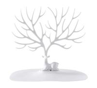 Orecchini organizer di gioielli a forma di corna bianca in stile nordico, collane e condimenti ad anello per la disposizione del tavolo gioielli regalo per le donne