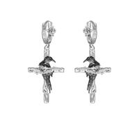 Orecchini originali Gothic Crow Punk Styles Dangle Drop Gothic Croses Tacchetti per le orecchie accessorio per ragazze e donne Punk Rock Orecchini per l'usura quotidiana, Taglia unica, come descritto