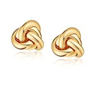 Orecchini Oro Donna, Squisiti Orecchino Pendenti, Eleganti Nodo Orecchini Donna Dorati, Earrings Particolari per Tutti i Giorni Feste Matrimoni Accessori (Oro-C)
