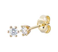 Orecchini Orolino solitario in oro giallo 585/- lucido con 2 brillanti. oltre...