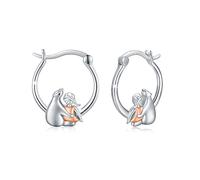 Orecchini Orso Polare Ragazze, Orecchini a Cerchio Animali, Orecchini Orso in Argento 925 Orecchini Borchie Orso Polare ipoallergenico Piccoli Orecchini Gioielli Orso Polare per Donna