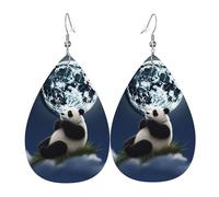 Orecchini Panda And Moon Pendenti Vintage Orecchiniin Pelle Decorazioni Ciondolo Orecchio Per Donne Feste Ragazze