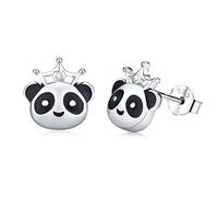 Orecchini Panda Orecchini in argento sterling 925 smaltati per donna orecchini a lobo animali regalo per bambine figlia bambine