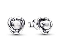 Orecchini a bottone Circolo Eternity Aprile 292335 PANDORA C01 TAGLIA UNICA DONNA, TALLA ÚNICA, Acciaio inossidabile, Nessuna pietra preziosa