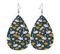 Orecchini Pendent Cute White Swan & Lotus Orecchini Da Donna Goccia Penzolare Accessori Per Decorazioni Feste Donne