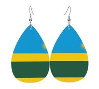 Orecchini Pendent Flag Of Rwanda Patterned Orecchini Penzolare Goccia Accessori Per Feste Donne Tutti I Giorni