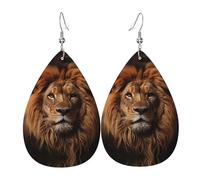 Orecchini Pendent The Lion'S Gaze Patterned Orecchini Stampato Goccia Orecchino In Pelle Per Decorazioni Feste Donne