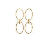 Orecchini Pendenti A Catena Ovali In Oro Placcato 18 Carati 750/000