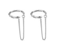 Orecchini pendenti a catena piccola con nappa, non forati, per donne e ragazze, minimalisti, a strati, orecchini pendenti regolabili per eternità, infinito, anniversario, compleanno, regali, Misura