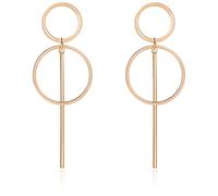 Orecchini pendenti a cerchio da donna Orecchini pendenti placcati in oro 14K / 18 carati leggeri Huggie Stud Evil Eye/Lightning/Lock/Spike/Heart/Star/Snake Sparkling, Acciaio inossidabile