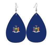 Orecchini pendenti a doppia faccia con stampa bandiera di New York, accessori, orecchini pendenti da donna per tutte le occasioni