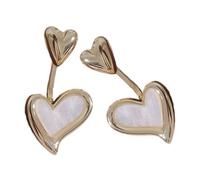 Orecchini pendenti a forma di cuore con perle minimaliste orecchini dal design leggero, per occasioni formali e casual, accessori per l'orecchio, orecchini alla moda per l'uso quotidiano