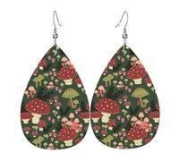 Orecchini pendenti a forma di funghi luminosi con stampa artistica a goccia, eleganti gioielli da donna, gioielli alla moda per San Valentino e feste