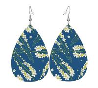 Orecchini pendenti a forma di orecchie a goccia, in pelle, bellissimi grappoli di fiori, per Natale, Halloween, donna, regalo alla moda, per feste, amici, matrimoni