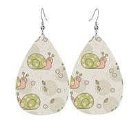 Orecchini pendenti a forma di orecchie a goccia, in pelle, con animali, lumaca, fiore, Natale, Halloween, donna, regalo alla moda, per feste, amici, matrimonio